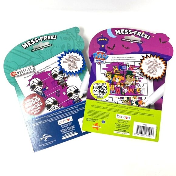 Imagine Ink Books 2 Pack Universal Monsters & PAW Patrol Halloween Activity - Picture 2 of 14